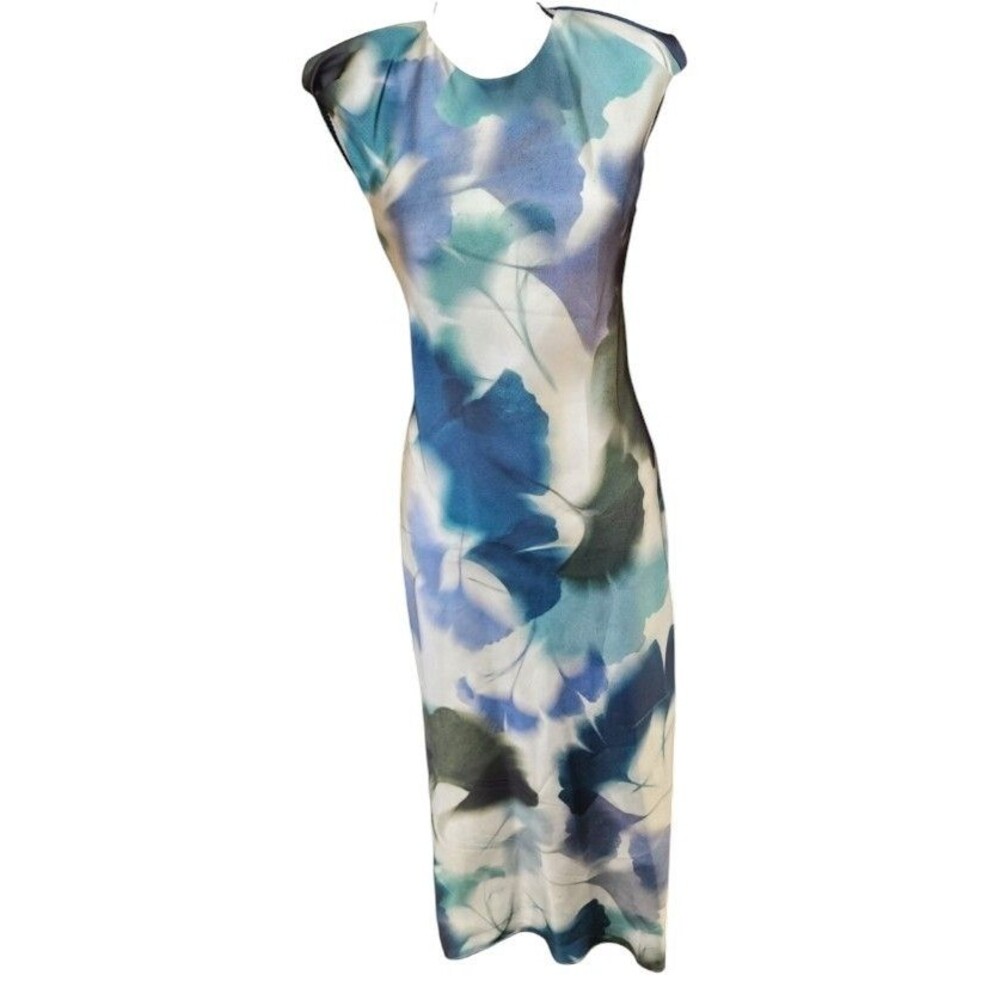 ZARA Printed Satin Midi Dress Size XS NWT